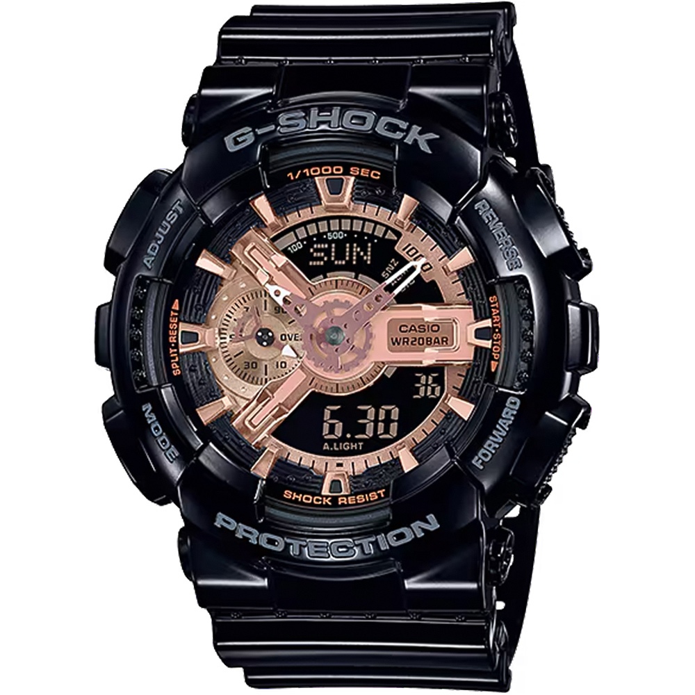 CASIO 卡西歐 G-SHOCK 街頭時尚 極限運動雙顯手錶 GA-110MMC-1A, , large