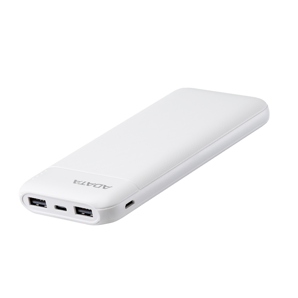 【ADATA 威剛】C100 白色 行動電源 10000mAh QC/PD 快充 薄型行動電源, , large
