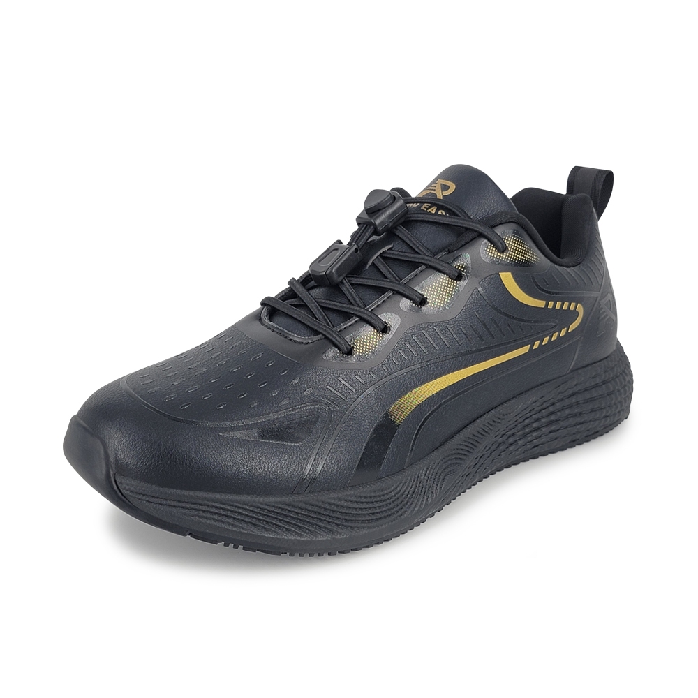 ROAD EASY 磁能健康男鞋 男運動鞋 男鞋 休閒鞋 健走鞋 寬楦 高腳背 反光 穴位按摩 血液循環 黑金 深藍, , large