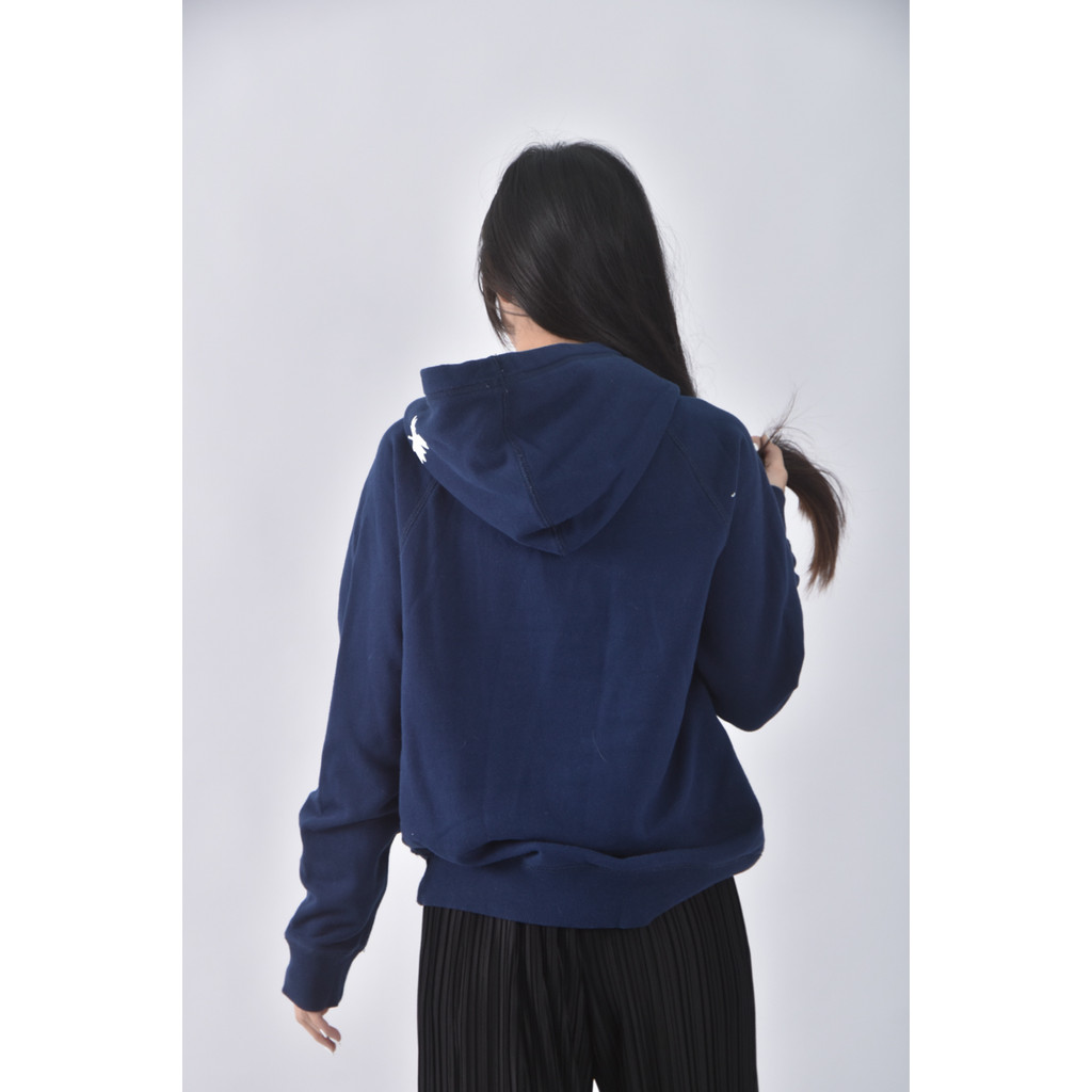(S) roots棉質logo圖案藍色長袖上衣二手衣, , large