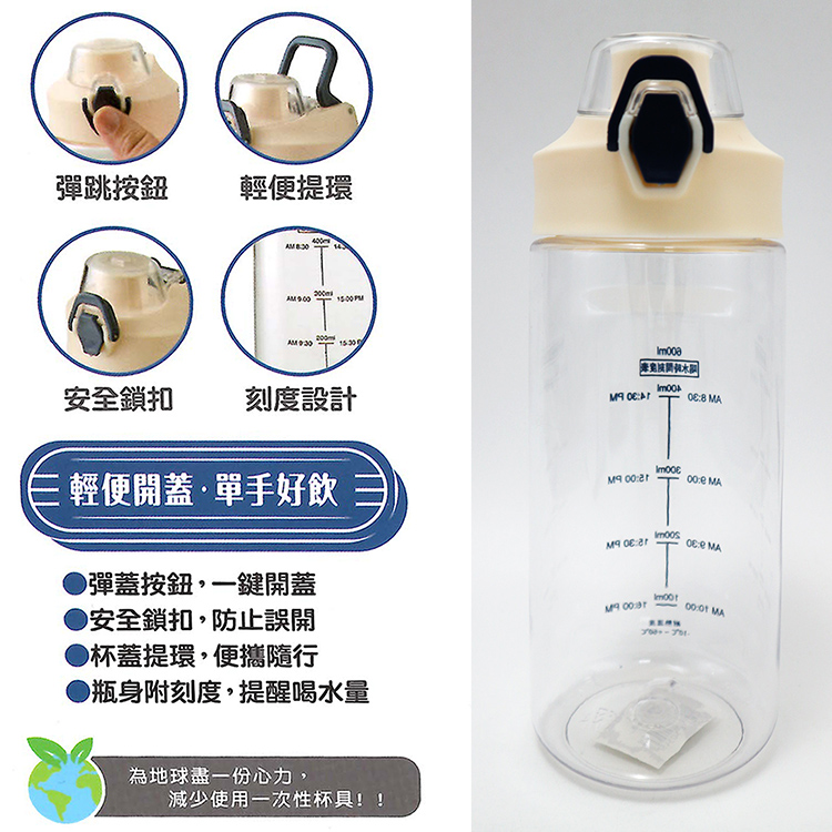 手提彈蓋直飲水壺-600ml-4支, , large