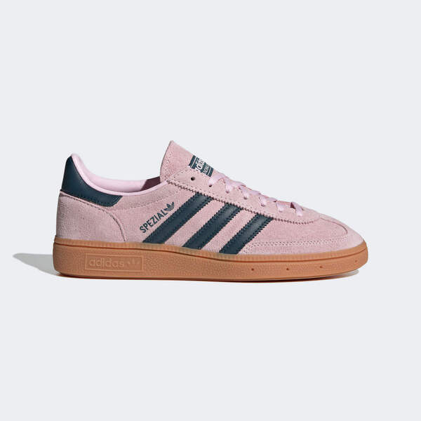 Kixpress-Adidas Handball Spezial W 女 休閒鞋 經典 復古 麂皮 三葉草 粉紅 深藍 [IF6561], , large