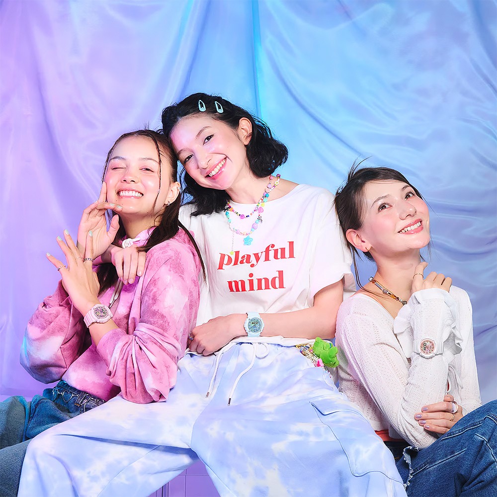 CASIO 卡西歐 BABY-G 扎染圖案雙顯手錶 BGA-280TD-2A, , large