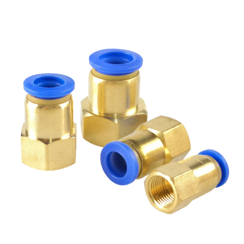 省力快接-內牙直通 SPCF 氣動管快速接頭 2分 4分 快插 螺紋直通 快拆連接頭, , large