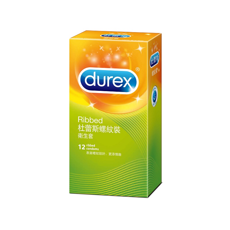 Durex Ribbed Condom 12s, , large