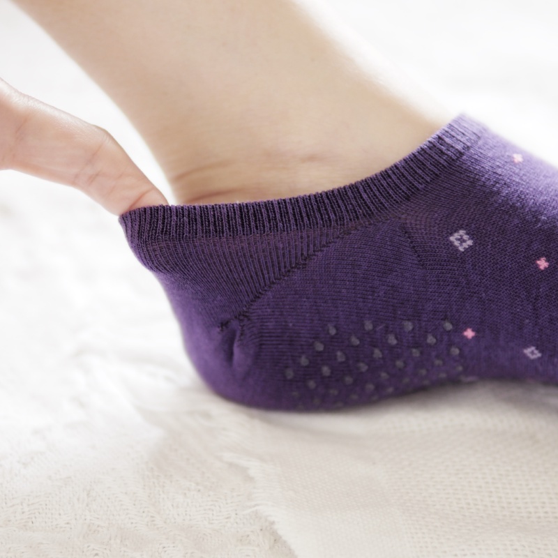 [Kaimei Cotton Industry] 10 pairs set, random and excellent, MIT made in Taiwan, pure cotton anti-slip right-angle socks, diamond-shaped dots, Kaimei Cotton Industry, , large