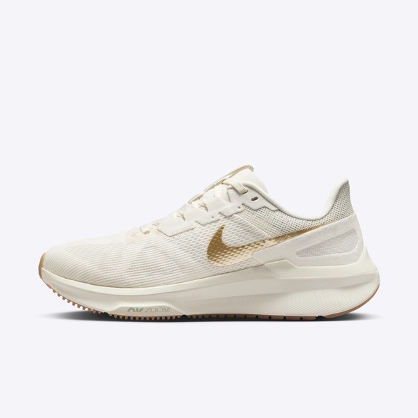 Nike W Air Zoom Structure 25 女 慢跑鞋 路跑 支撐 緩震 米 金 [DJ7884-007], , large