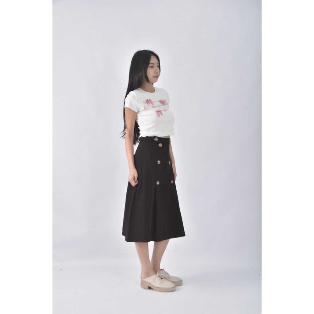 (S) 【作珩私服】mili質感素面黑色長裙二手衣, , large