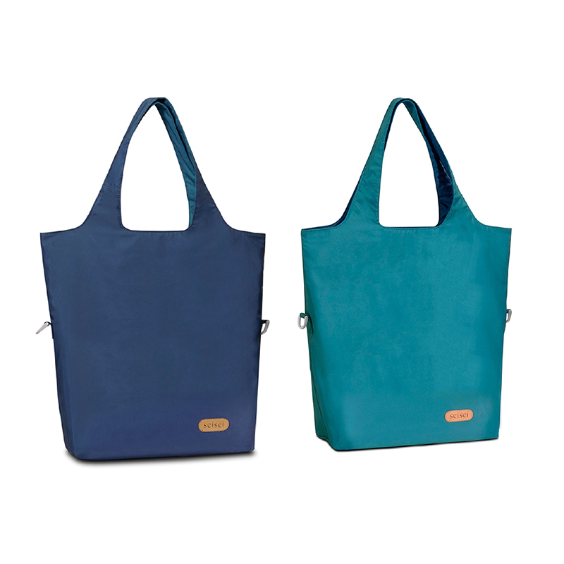 Eco-friendly Dual-Color Reversible tote bag (Indigo), , large