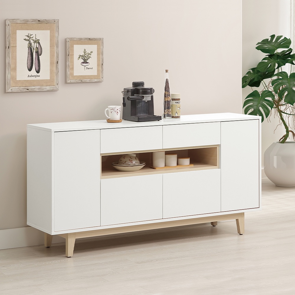 【唯熙傢俱】羅伊原木雙色5尺餐櫃, , large