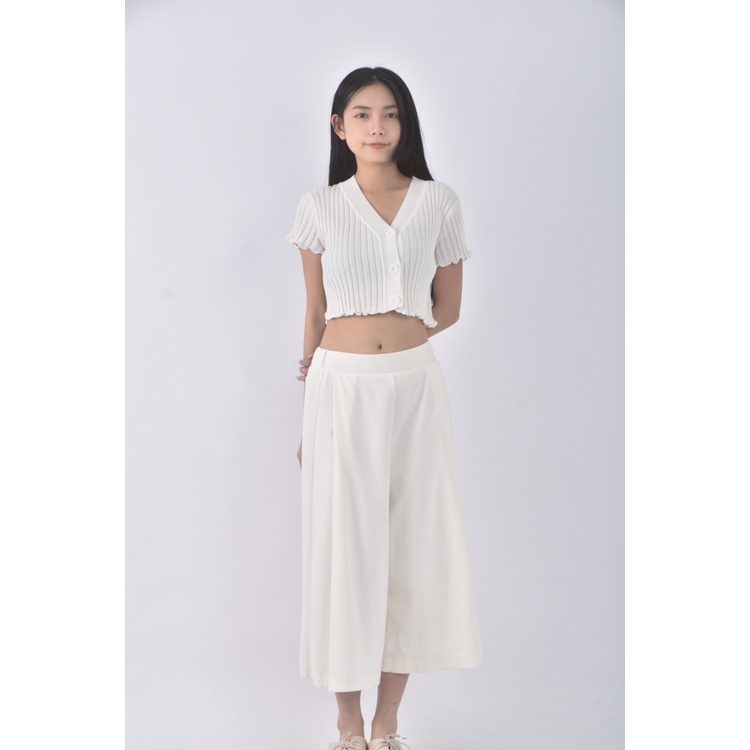 (S) giordano ladies高腰質感白色長褲二手衣