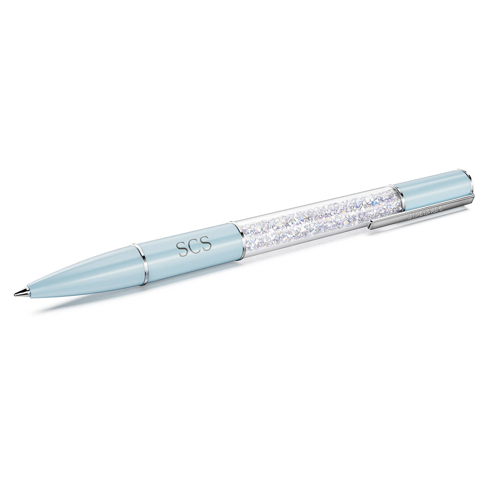 SWAROVSKI 施華洛世奇 Crystalline SCS 水晶淺藍色調圓珠筆-黑色墨水(5730493)  品號：14204228, , large