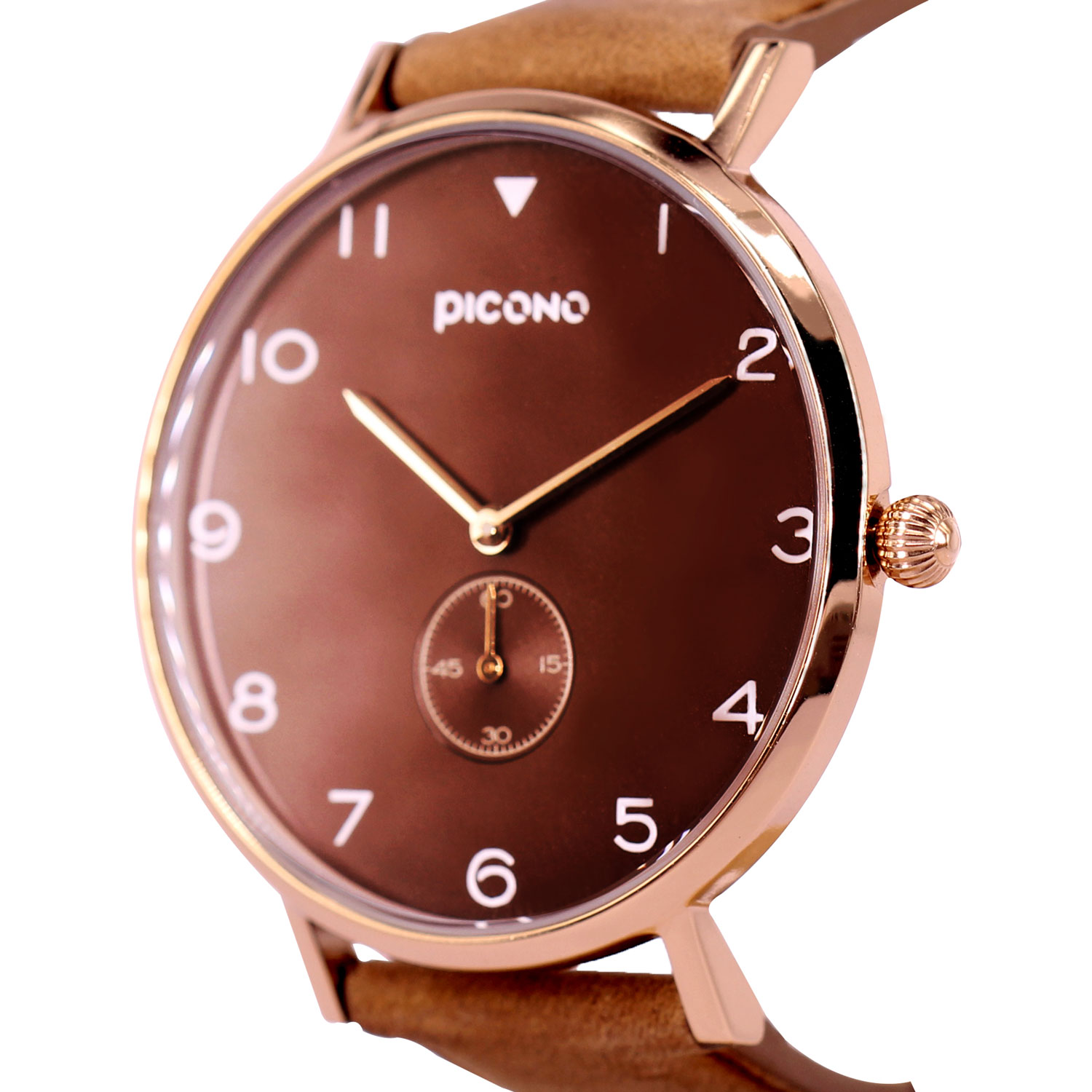 【PICONO】SPY S collection leather strap watch-Brown / YS-7201, , large