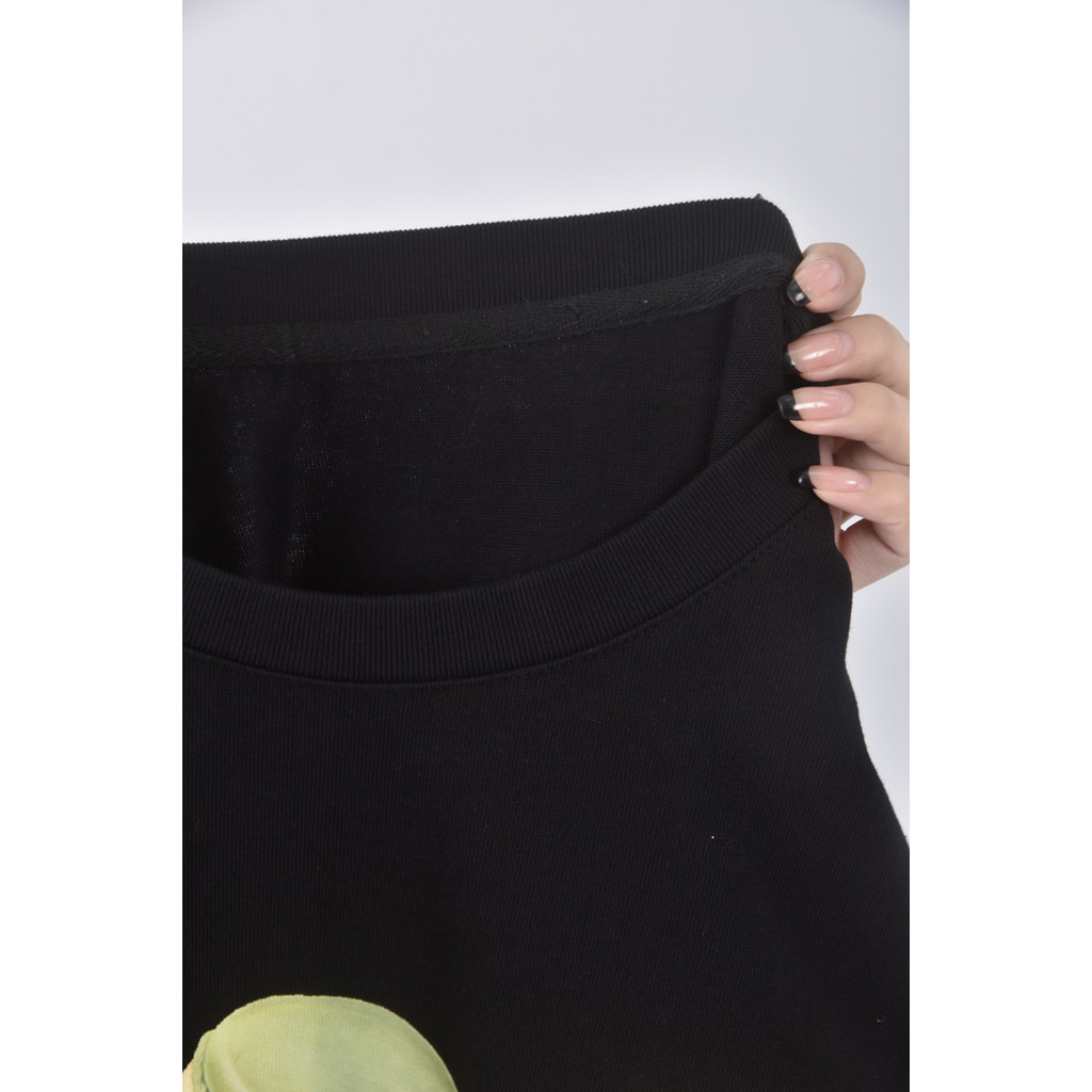 (L) 質感甜點黑色長袖上衣二手衣, , large