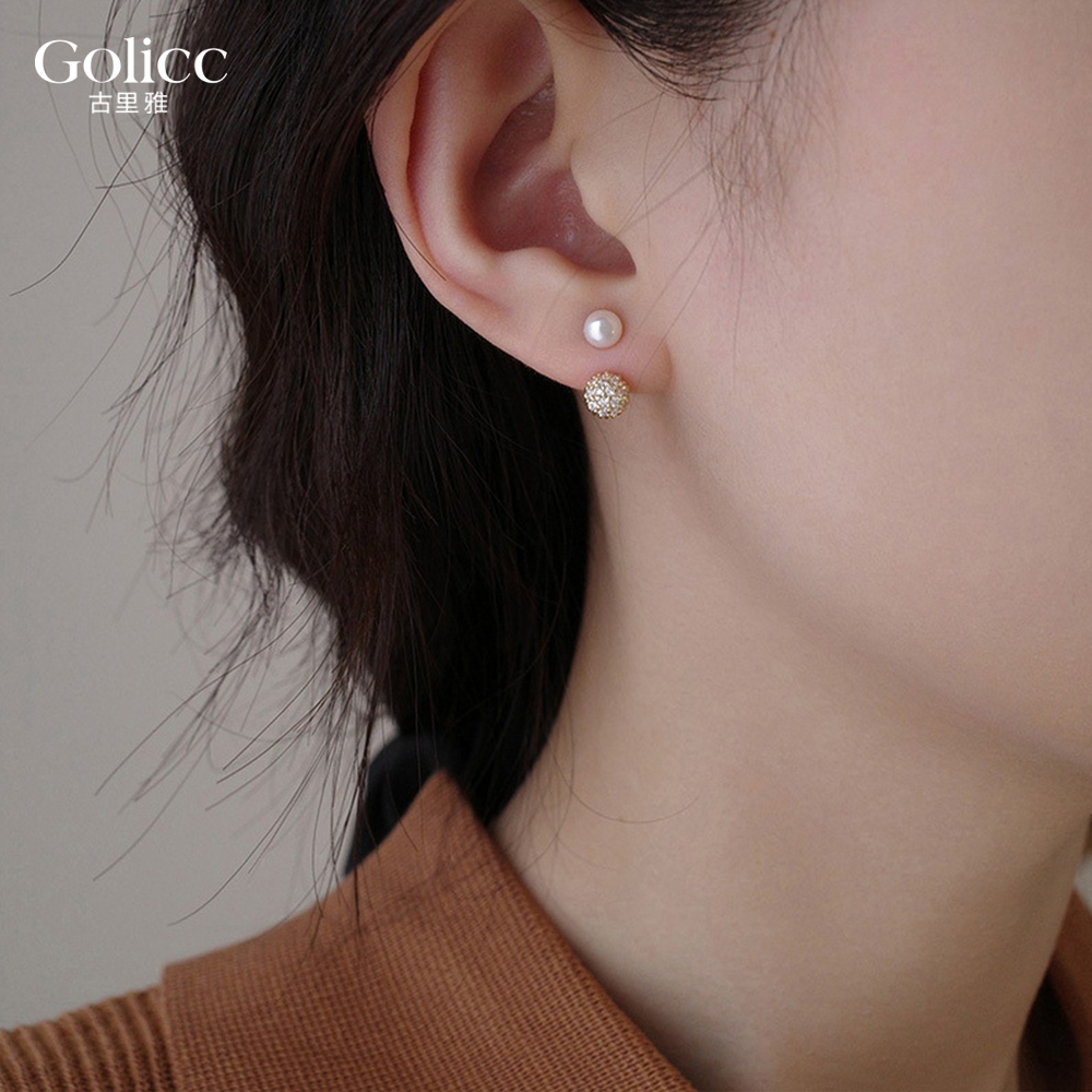 【Gulicc】古莉可 耳環  金色優雅珍珠耳環, , large