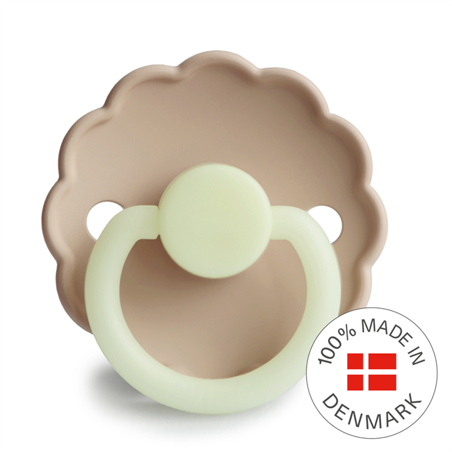FRIGG Daisy - Round Silicone Pacifier - Croissant Night - Size 2