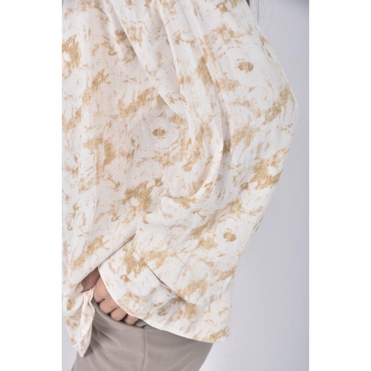 (L) meier q質感杏色襯衫上衣二手衣, , large