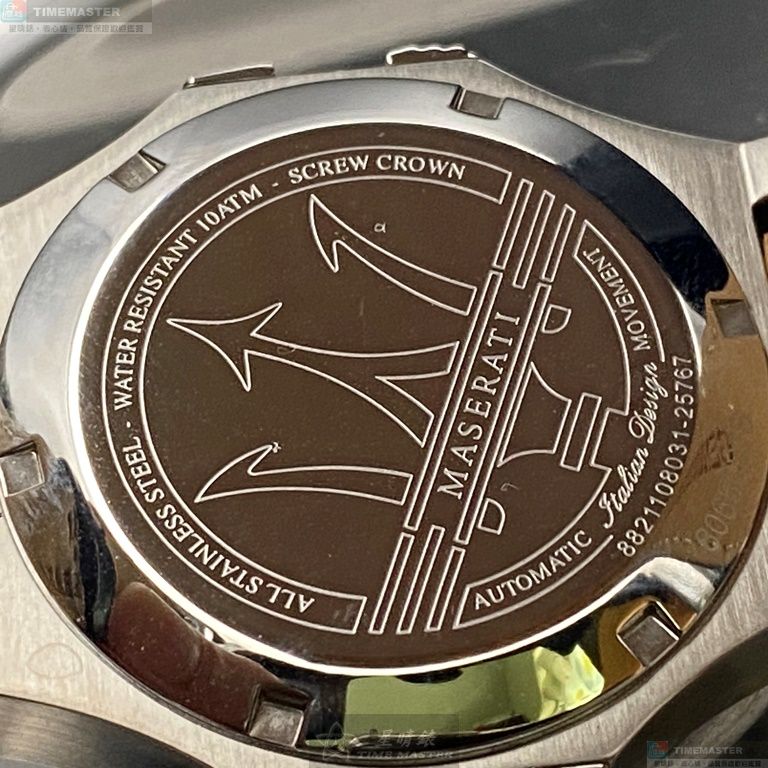 [星晴錶業]MASERATI手錶,42mm,R8821108031黑色錶面銀錶殼深黑色真皮皮革錶帶款, , large