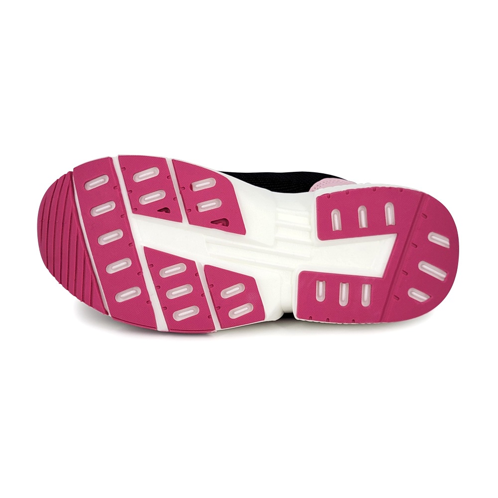 DIADORA迪亞多那 大童輕量跑鞋 童運動鞋 魔鬼氈 寬楦 保護後跟 輕量 吸震 減壓 抗菌 除臭 防滑 黑灰 藍粉, , large