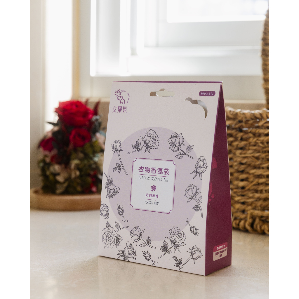[冠岱]艾樂氛衣物香氛袋3袋一盒/古典玫瑰/經典花香/清新綠茶/紳士古龍/杏桃露水 台灣製造, , large