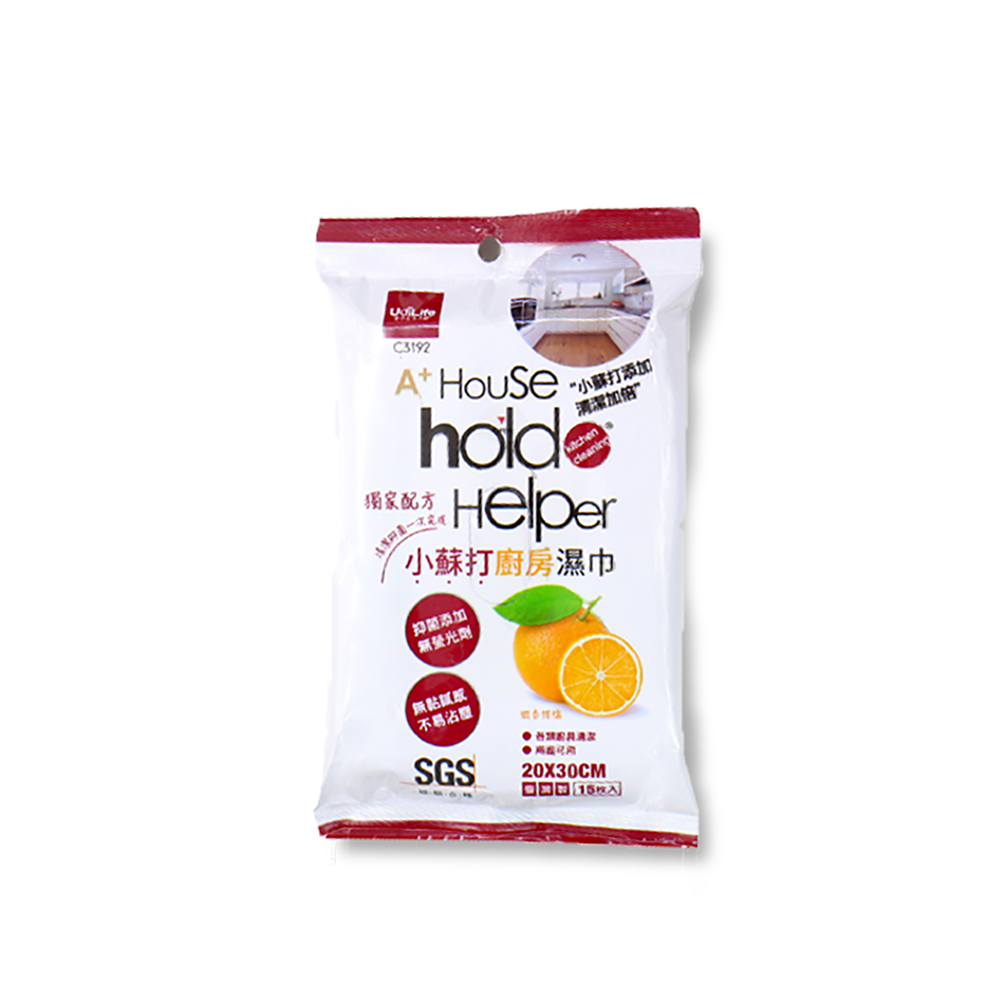 【生活好室】小蘇打濕擦巾 檸檬 橘子 濕拖巾 拖把 濕巾 除塵紙 除塵巾 拖地 打掃 抺布 清潔布 抗菌 除臭 擦拖兩用, , large