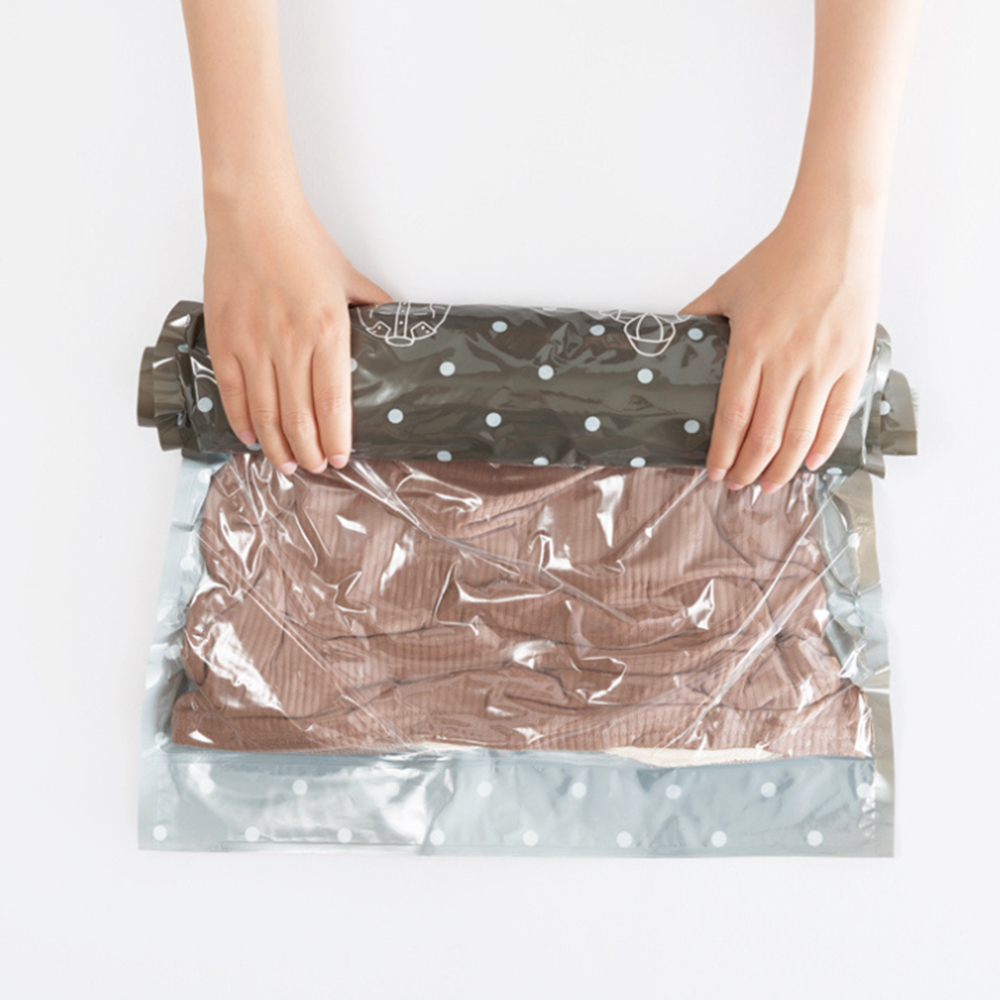 【上手家居】旅行壓縮袋-中號 2入組(真空壓縮袋/真空收納袋/衣服壓縮袋/衣物壓縮袋/手捲壓縮袋/手卷壓縮袋), , large