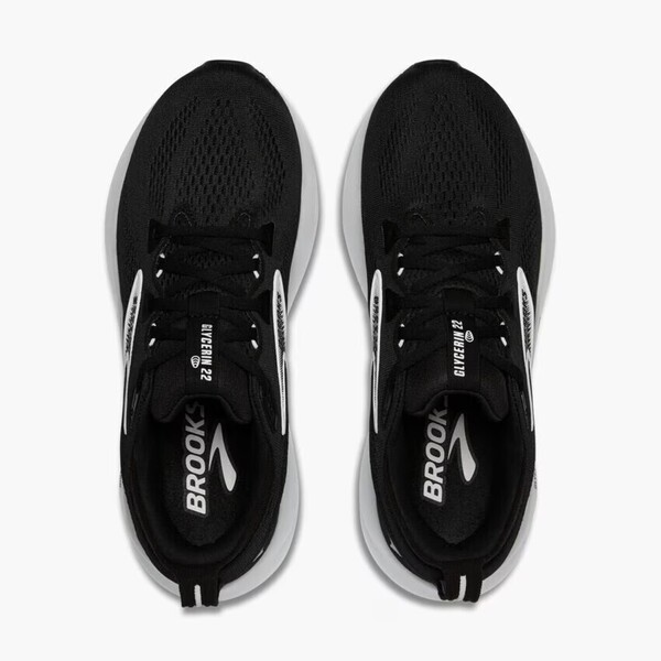 Brooks Glycerin 22 男 慢跑鞋 寬楦 彈力 支撐 緩震 黑 白 [1104452E090], , large