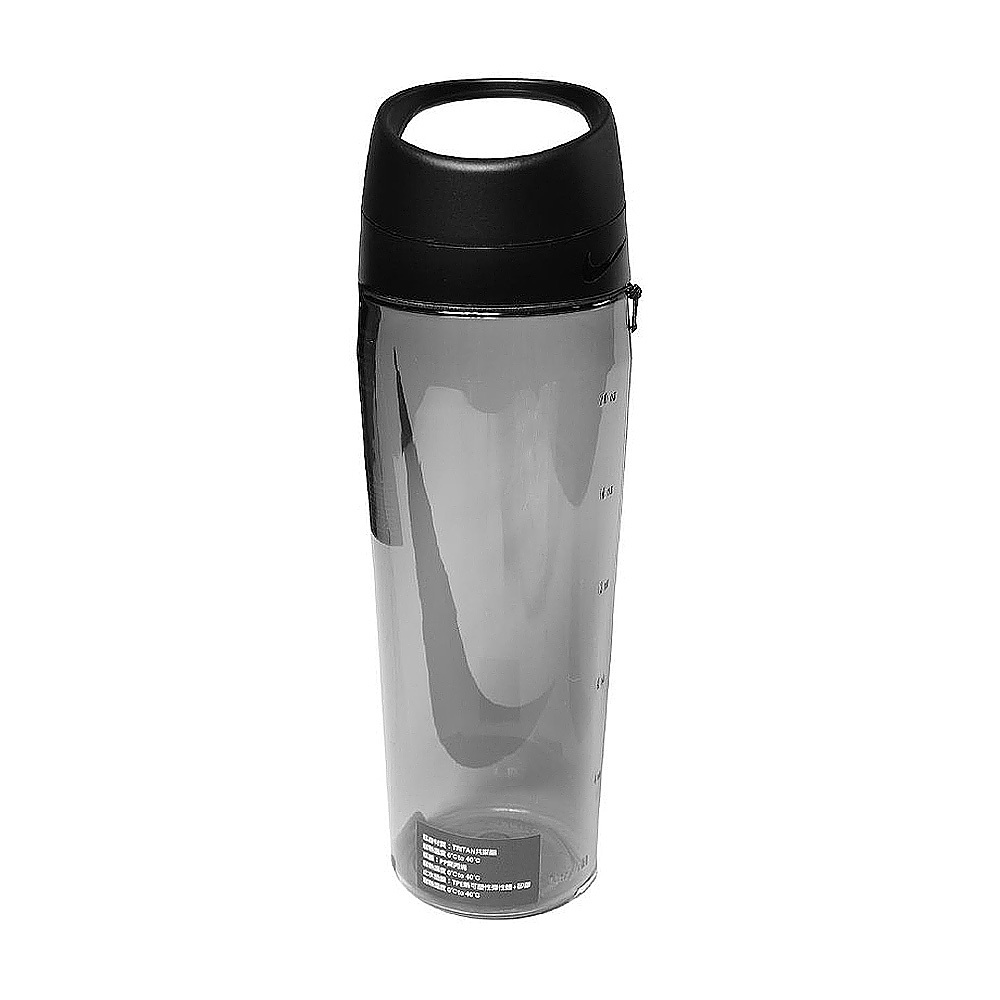 NIKE 旋蓋式水壺 24OZ/709ml 運動水壺 隨身杯 水瓶 TRITAN材質 便攜 人體工學 手柄 寬口 透明黑, , large