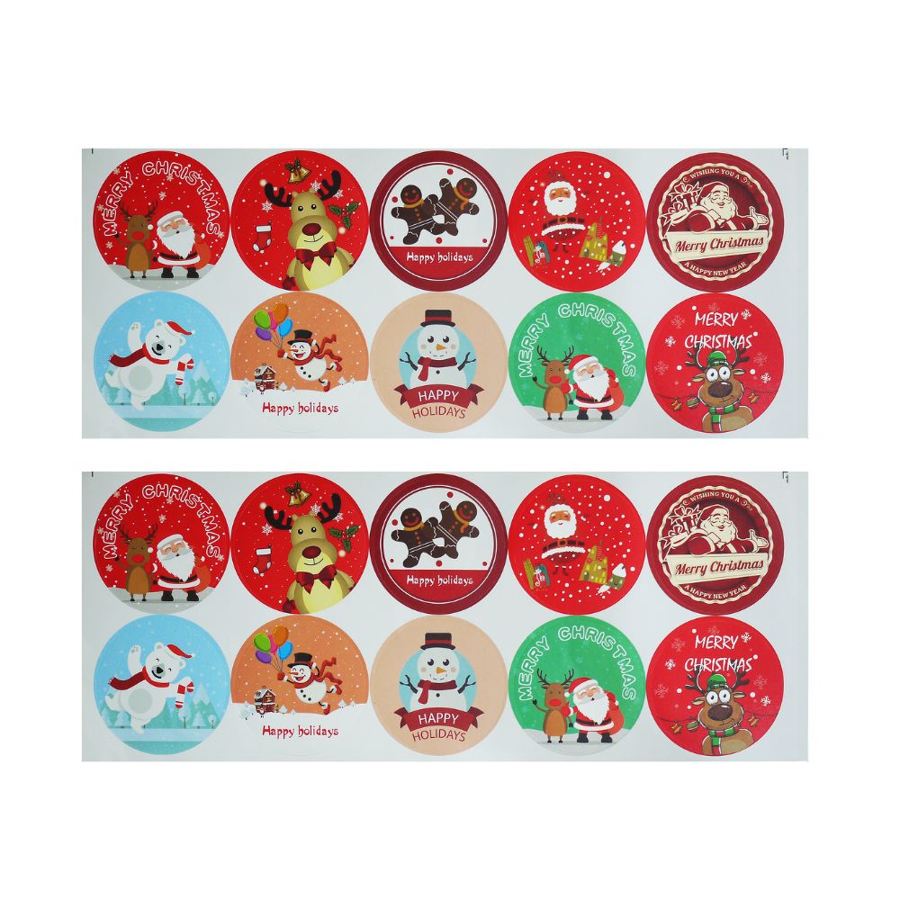 20 into 5 cm Merry Xmas sticker, , large