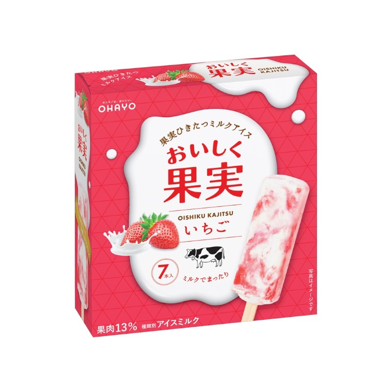 日本OHAYO美味水果系列草莓風味雪糕