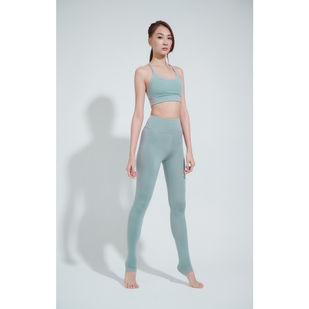 YOGA FLOW Aurora Bra 後背挖洞短版上衣 - 薄荷綠 Warm Green, , large