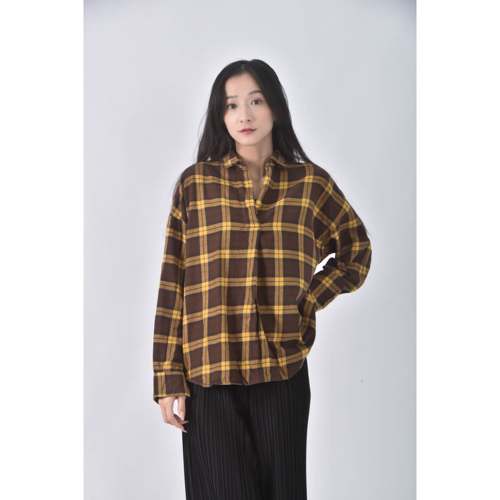 (XL) uniqlo棉質純棉黃色長袖上衣二手衣, , large