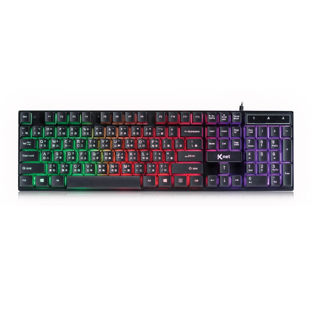 KTnet SL500 LED Colorful Gaming Luminous Keyboard Floating High Keycaps Rainbow light controllable, , large