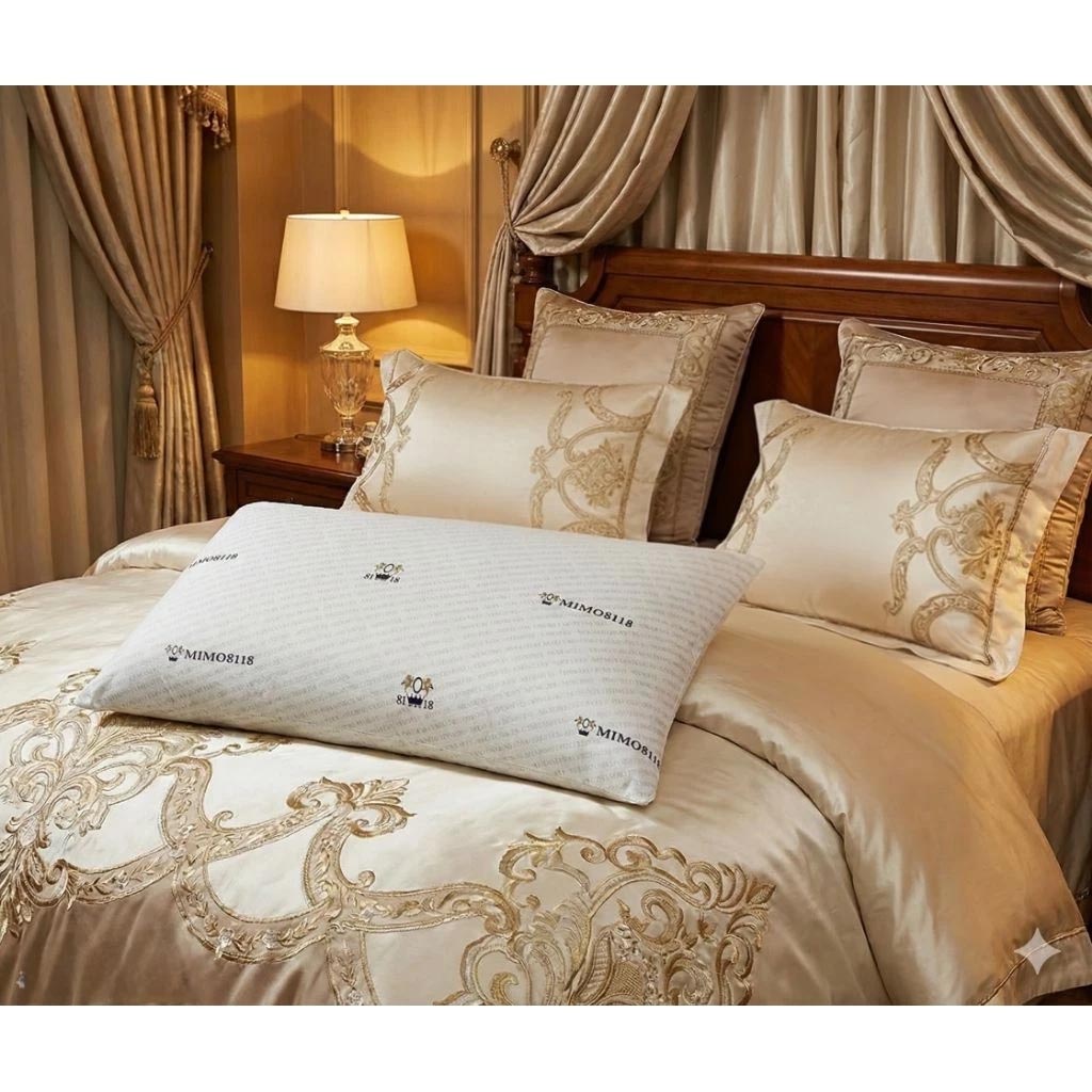 [Kaimei Cotton] Made in Taiwan. Hotel-grade pillow with balanced support. Premium 8118 compressed fill. Anti-mite & antibacterial protection., , large