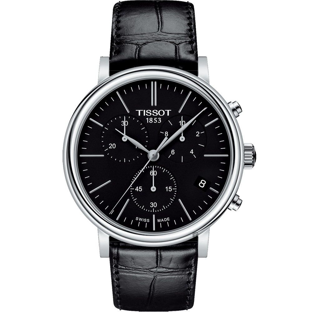 TISSOT 天梭 CARSON PREMIUM 計時石英錶-41mm T1224171605100, , large