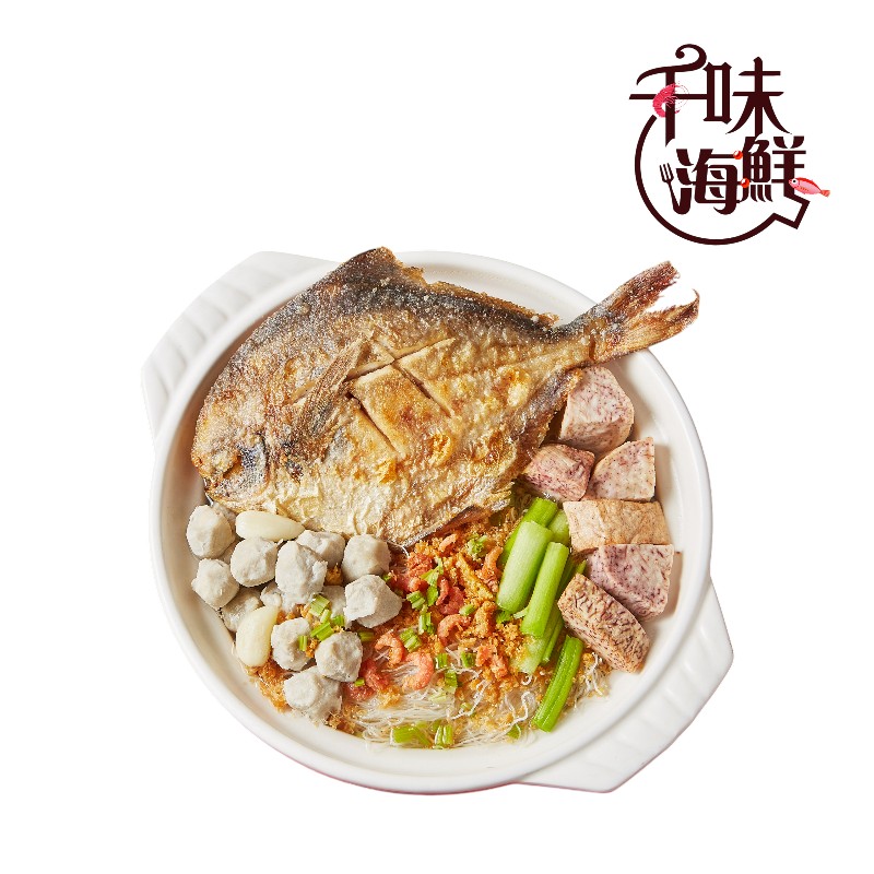 千味海鮮 蒜苗白鯧炊粉2200g(冷凍), , large