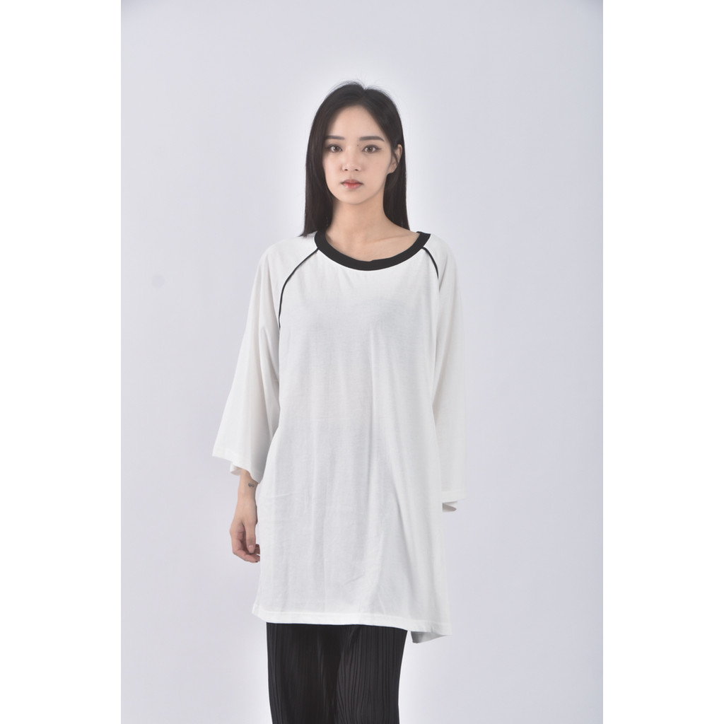 (XL) yoom韓牌質感圓領白色短袖上衣二手衣, , large