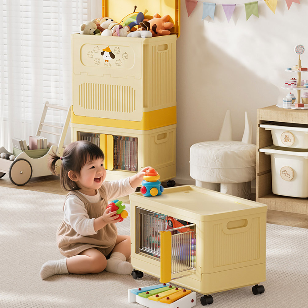 【AOTTO】49面寬童趣雙開門收納櫃(AL-018B), , large