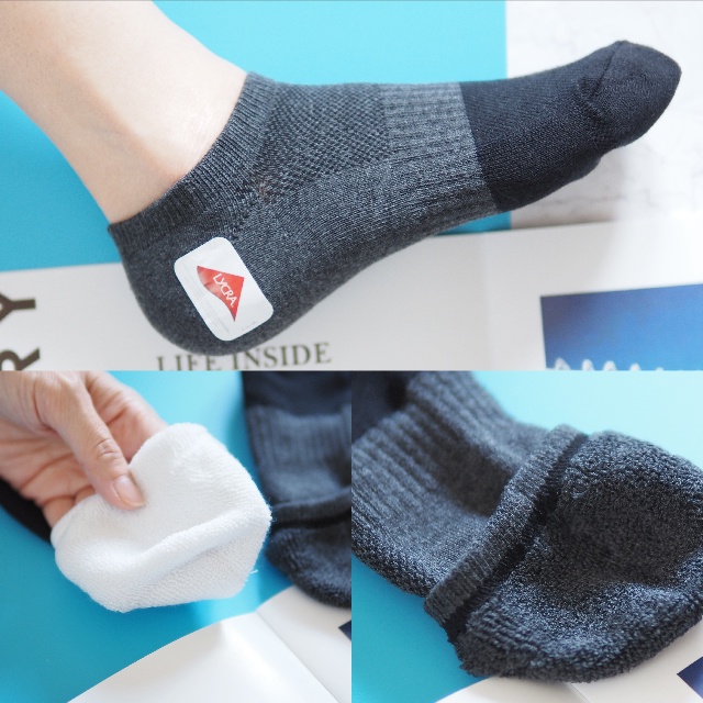 [Kaimei Cotton] 3 pairs of MIT Taiwan-made nano-silver fiber antibacterial towel-bottom deodorizing socks, , large