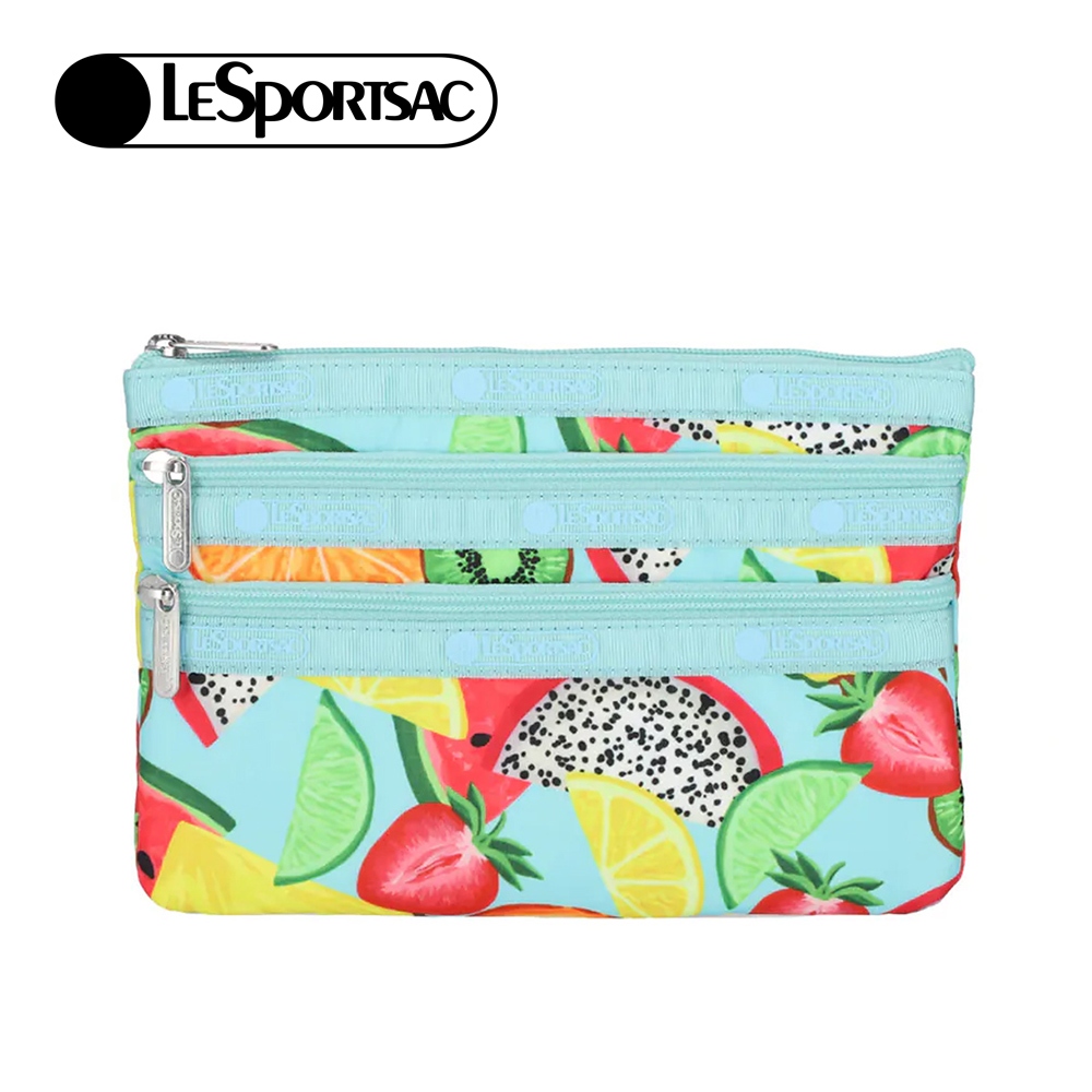 Lesportsac 3-zip Cosmetic 三層拉鍊化妝包 - 熱帶水果, , large