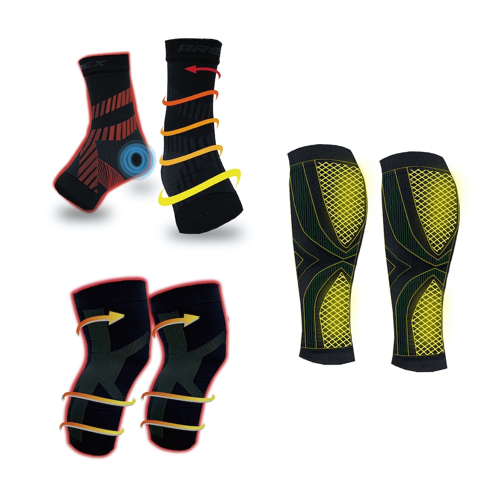 【AREXSPORT】石墨烯 壓縮短腿套 壓縮腿套 壓縮護膝 短護膝 登山護踝 登山護膝 銀髮護膝 運動護膝 台灣製, , large
