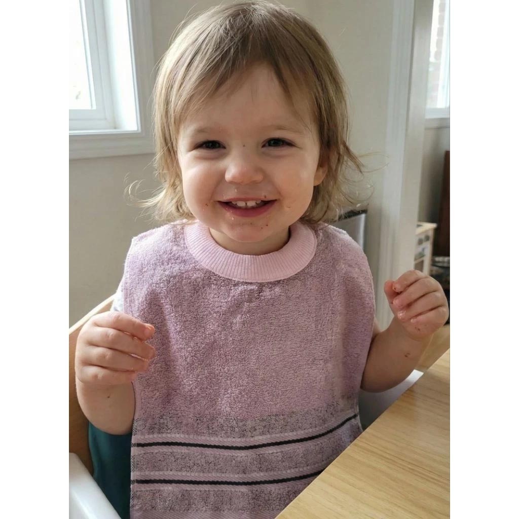 Kaimei Cotton｜Made in Taiwan (MIT). Skin-Friendly, Soft Pure Cotton Absorbent Kids Bib &mdash; European Stripe Design., , large