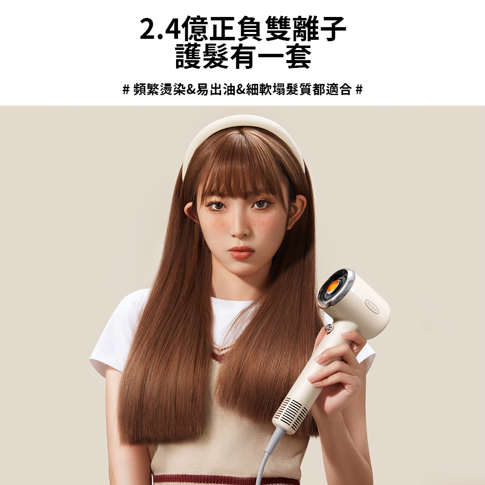 ZHIBAI 直白&nbsp;高速BLDC正負離子吹風機-台灣總代理通過BSMI認證保固2年-小甜筒-兩色可選(S1), , large