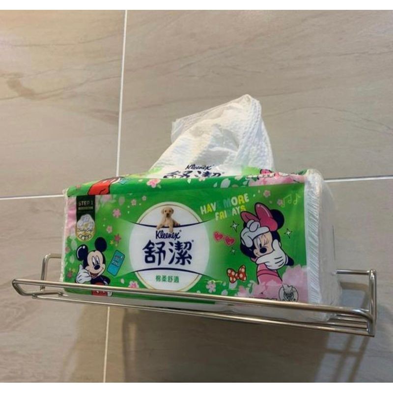 [熊好貼國際]面紙架 盒裝袋裝（304不銹鋼SGS認證）凹凸不平整紋路牆面可貼(超黏貼) 無痕掛勾掛鉤衛生紙 國貨, , large