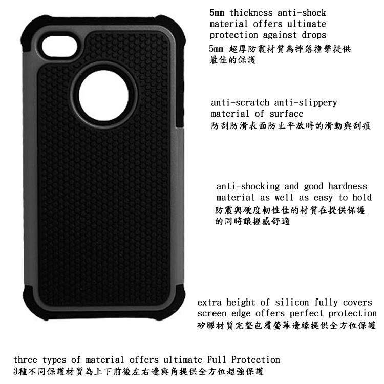 GCOMM iPhone4S/4 Full Protection 全方位超強防摔殼 蘋果綠, , large