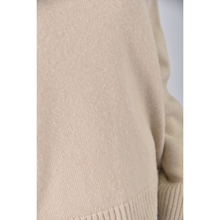 (XL) 質感圓領杏色長袖上衣二手衣, , large