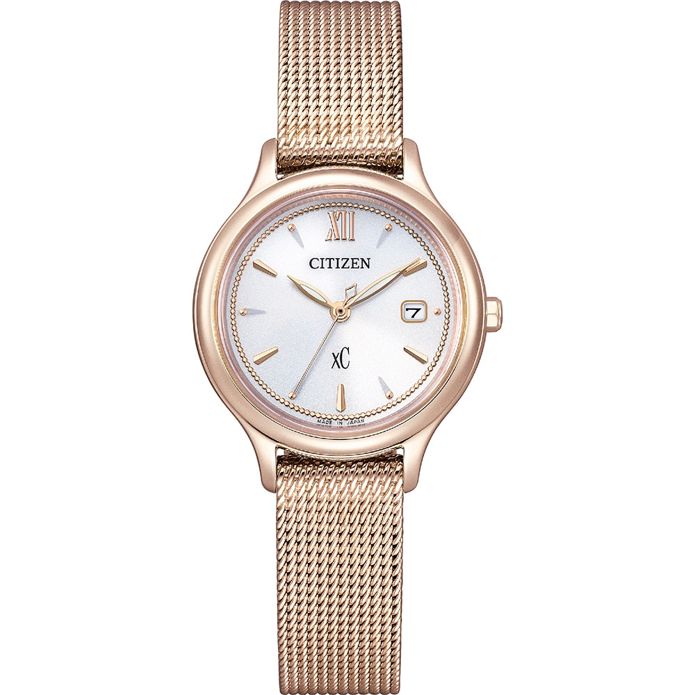 CITIZEN 星辰 XC 水耀光 亞洲限定光動能米蘭帶女錶 禮物 EW2635-62A, , large