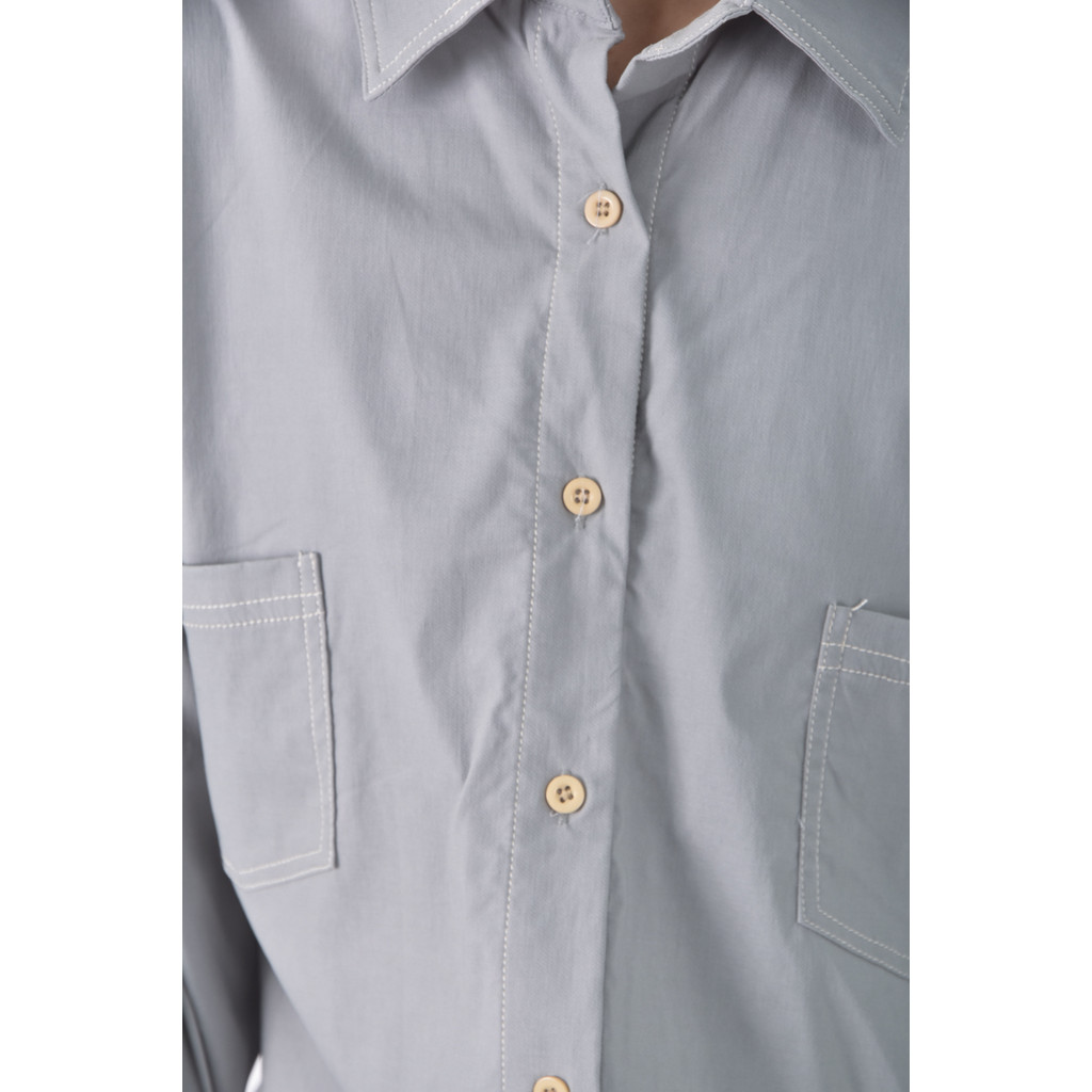 (XL) ystrive排扣灰色長袖上衣二手衣, , large