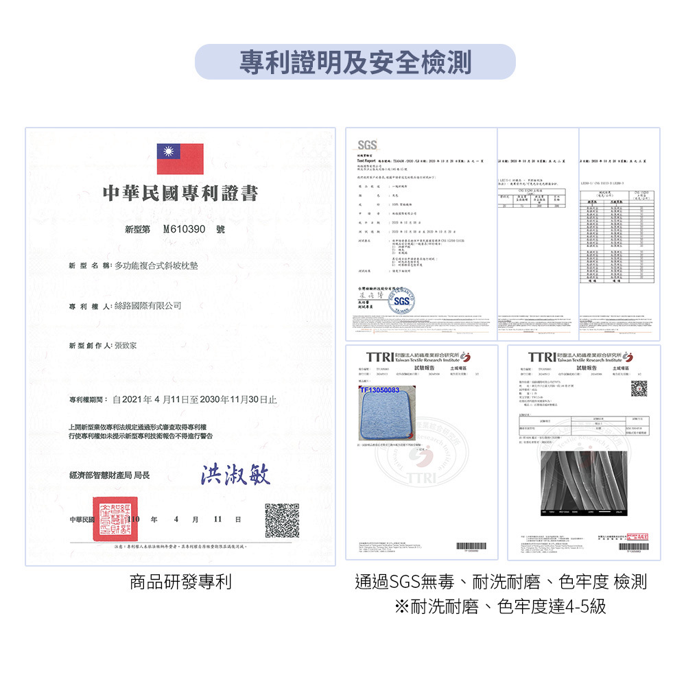5in1涼感人體工學美姿靠墊-石墨烯藍, , large