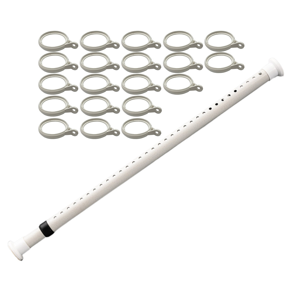 No-drill telescopic pole - white pattern - 2.1-2.6 meters (includes 20 lifting rings), , large